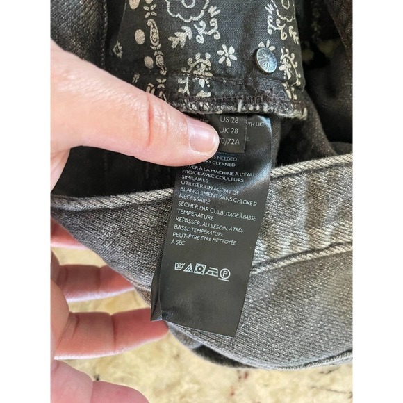 Free People We the Free Shorts Womens 28 Distressed Jean Button Fly Cuffed Gray - Picture 6 of 14